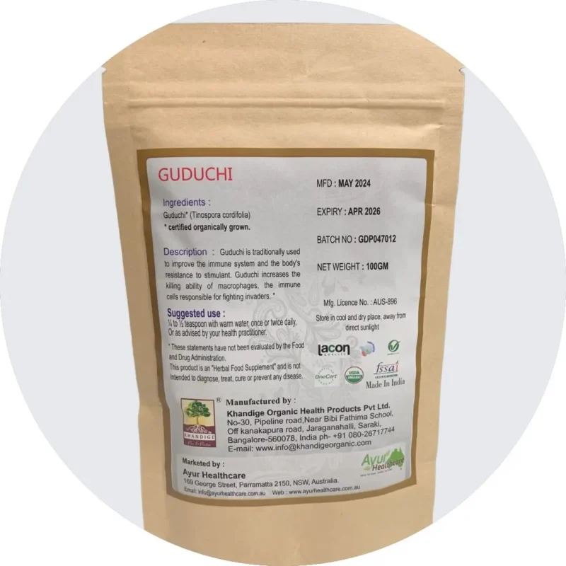 Certified Organic Guduchi Powder