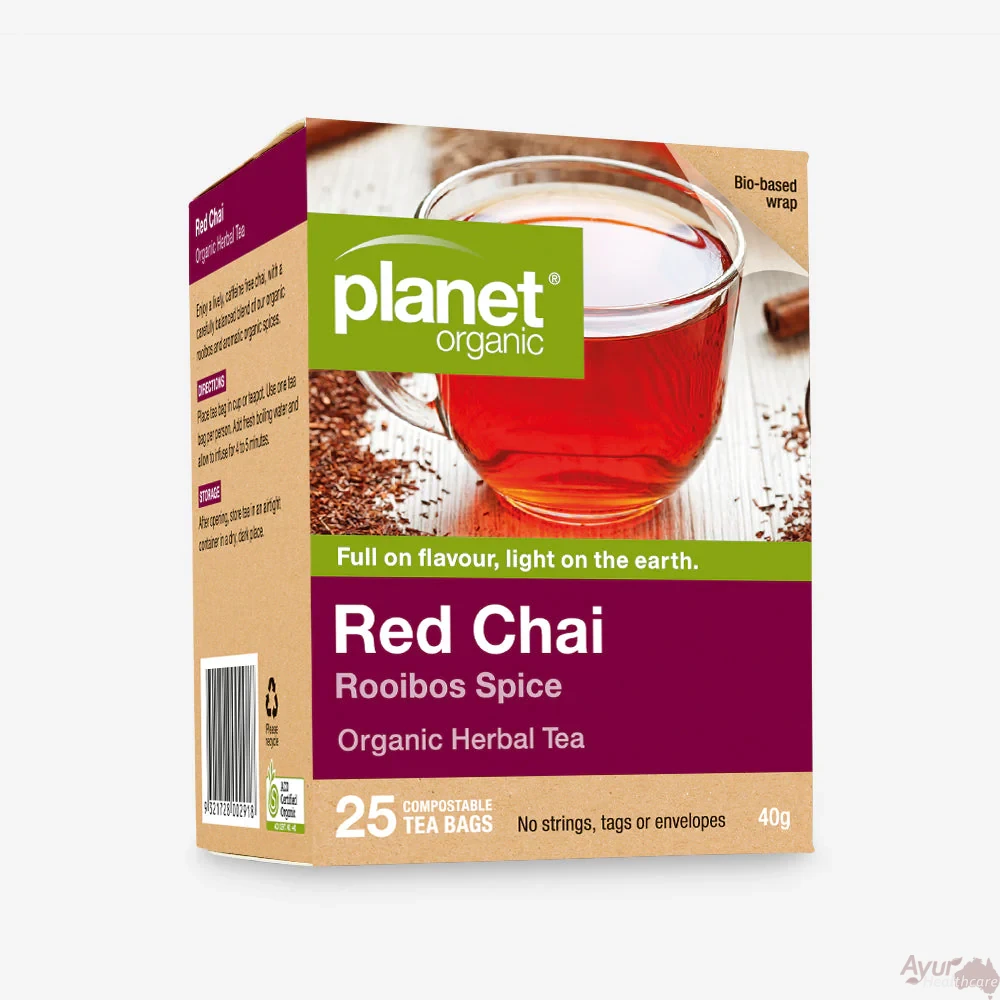 Organic Red Chai Tea 25 bags at Ayur Healthcare Australia.